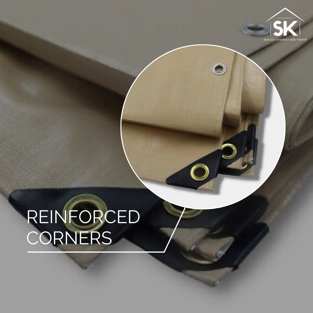 Skilcut® Extra Heavy Duty Premium 16 Mil Tan Poly Tarp