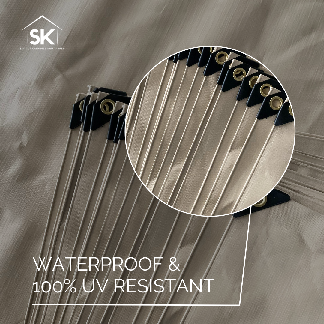 Skilcut® Extra Heavy Duty Premium 16 Mil Tan Poly Tarp