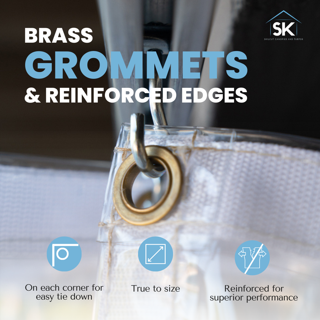 Skilcut® 24mil Clear Glass PVC Vinyl Tarp Enclosure Panel