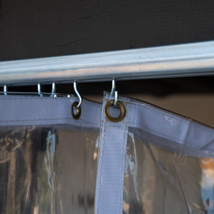 Skilcut® 24mil Clear Glass PVC Vinyl Tarp Enclosure Panel with Zipper Door