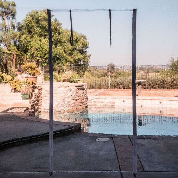 Skilcut® 24mil Clear Glass PVC Vinyl Tarp Enclosure Panel with Zipper Door