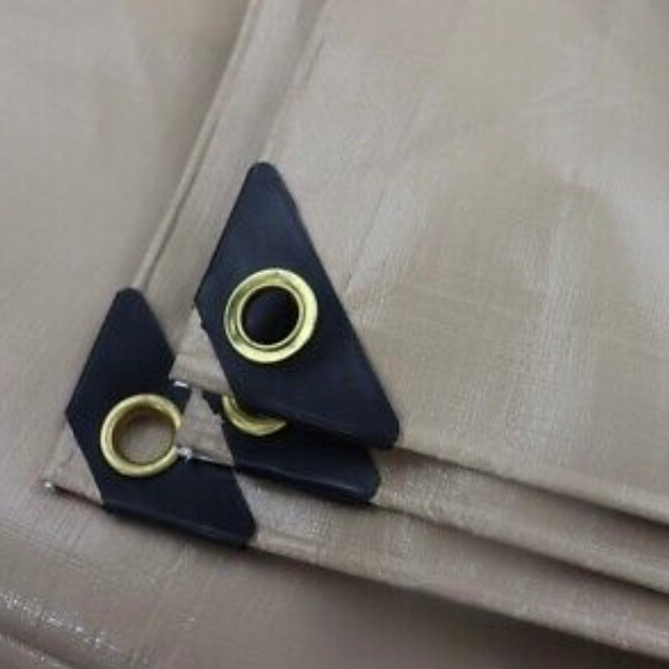 Skilcut® Extra Heavy Duty Premium 16 Mil Tan Poly Tarp