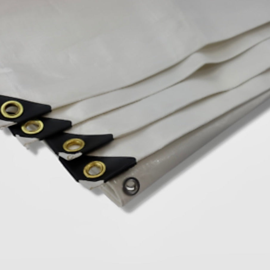 Skilcut® Extra Heavy Duty Premium 16 Mil White Poly Tarp