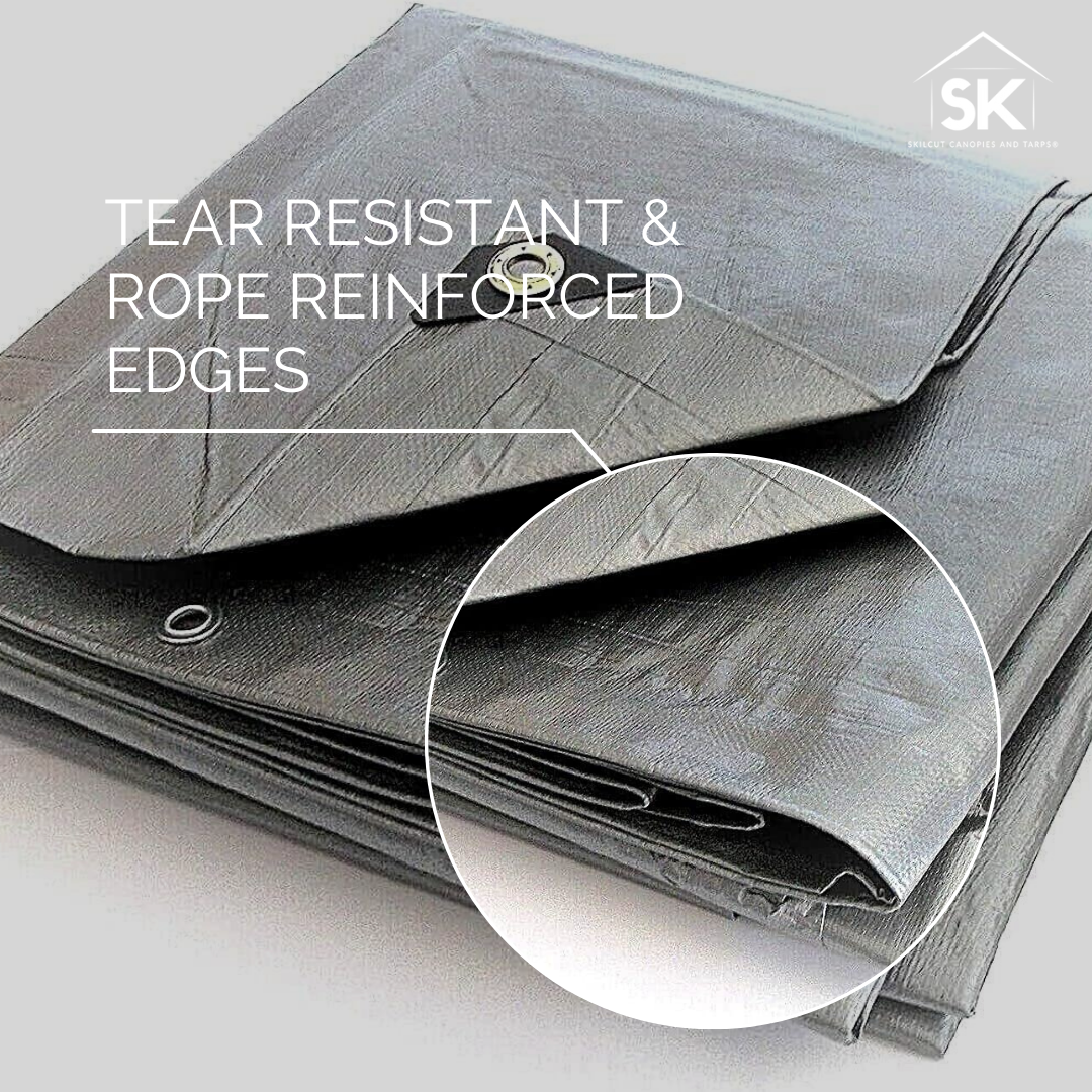 Skilcut® Extra Heavy Duty Premium 16 Mil Silver Poly Tarp