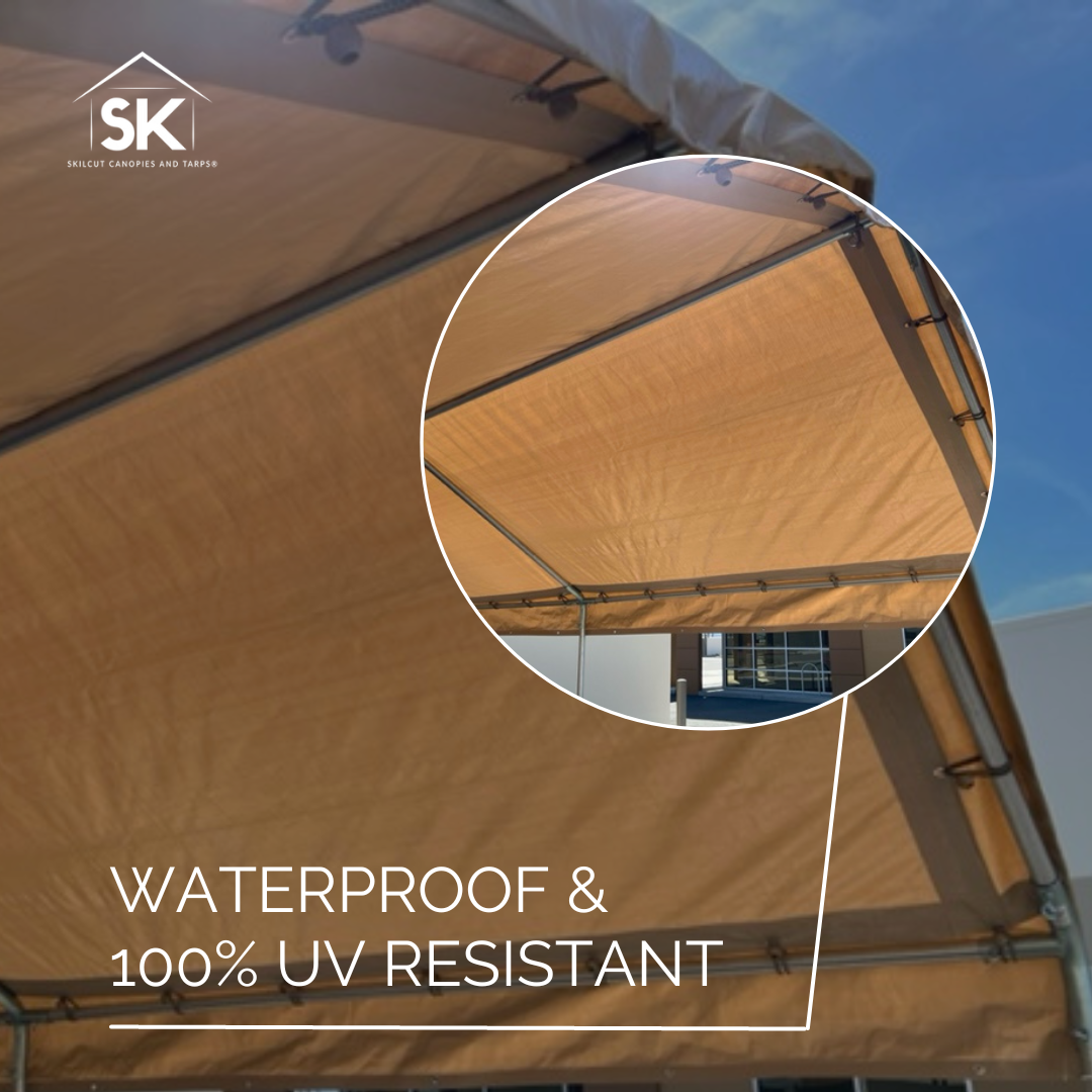 Skilcut® Extra Heavy Duty Premium 16 Mil Valance Replacement Canopy Tarp Top Cover