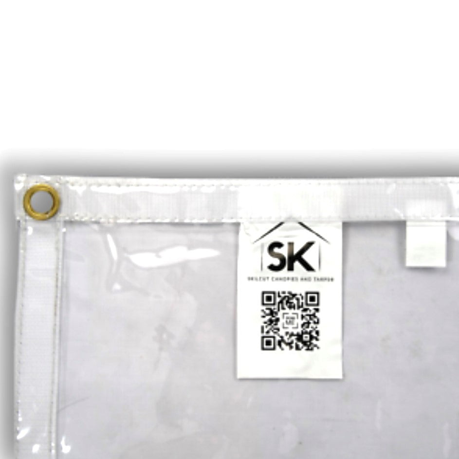 Skilcut® 24mil Clear Glass PVC Vinyl Tarp Enclosure Panel