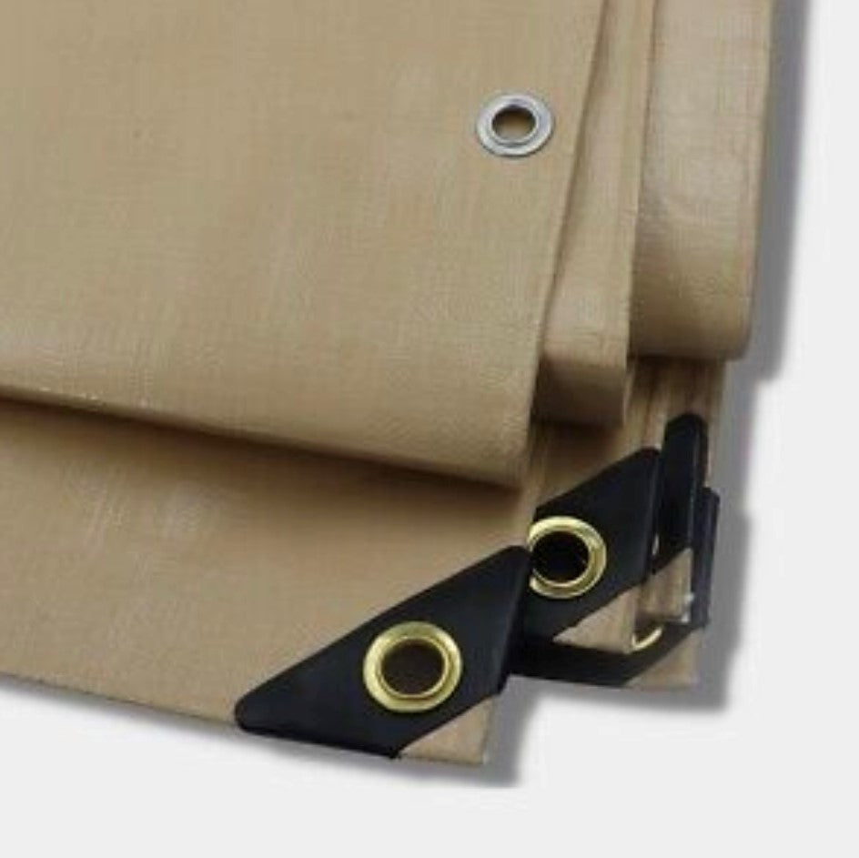 Skilcut® Extra Heavy Duty Premium 16 Mil Tan Poly Tarp
