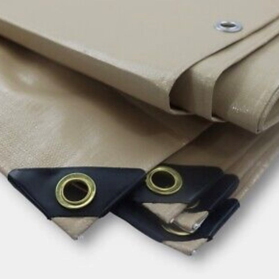 Skilcut® Extra Heavy Duty Premium 16 Mil Tan Poly Tarp